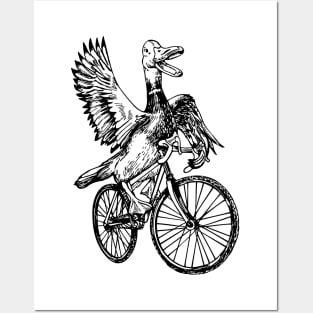 SEEMBO Duck Cycling Bicycle Cyclist Bicycling Biking Bike Posters and Art